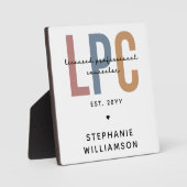 LPCライセンスカスタムプロフェッショナルカウンセラー フォトプラーク (正面)