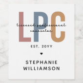 LPCライセンスカスタムプロフェッショナルカウンセラー ワインラベル (シングルラベル)