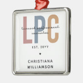 LPCライセンスパーソナライズされたプロフェッショナルカウンセラー メタルオーナメント (左)