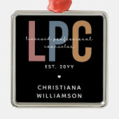 LPCライセンスパーソナライズされたプロフェッショナルカウンセラー メタルオーナメント (正面)