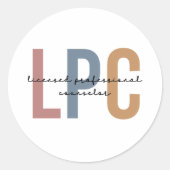 LPCライセンスプロフェッショナルカウンセラー ラウンドシール (正面)
