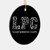 LPCライセンスプロフェッショナルカウンセラーLeopard Print セラミックオーナメント (右)