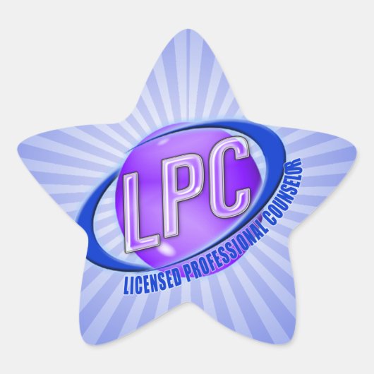 LPC SWUSHロゴライセンスプロフェッショナルカウンセラー 星シール (正面)