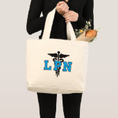 LPNの医学の記号 ラージトートバッグ (正面(商品))