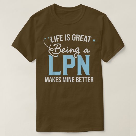 LPNキュート・ライセンス実用ナース Tシャツ (デザイン正面)