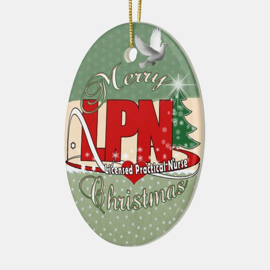 LPNクリスマスライセンス実用ナース セラミックオーナメント (左)