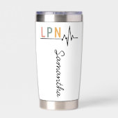 LPNタンブラー - 個人名入り認定看護師 保温保冷タンブラー (背面)