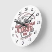 LPNナース公理 ラウンド壁時計 (傾斜)