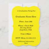 LPNナース卒業イエロー 招待状 (裏面)