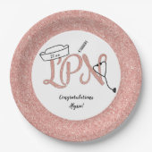 LPNナース卒業ピンニングパーティー・デコ ペーパープレート (正面)