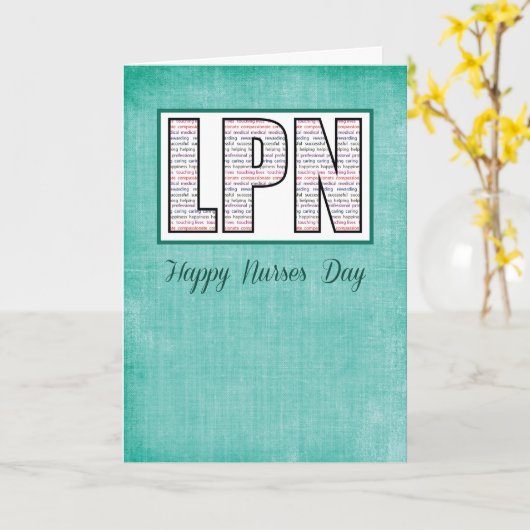 LPNナース日 カード (黄色い花)