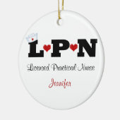 LPNパーソナライズされたナースオーナメント セラミックオーナメント (左)