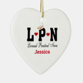 LPNパーソナライズされたナースクリスマスセラミックオーナメント セラミックオーナメント (右)