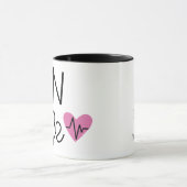 LPNパーソナライズされたナース(アフリカ系アメリカナース) マグカップ (中央)