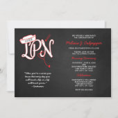 LPNピン留め式お祝い卒業式 招待状 (正面)