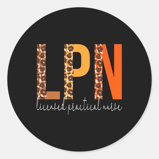 Lpnライセンス実用ナースレオパード秋秋L ラウンドシール (正面)