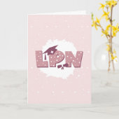 LPNライセンス実用ナース卒業 カード (黄色い花)