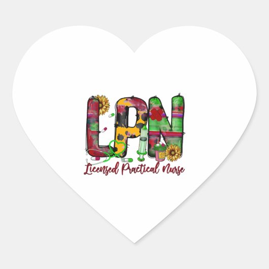LPNライセンス実用ナース ハートシール (正面)
