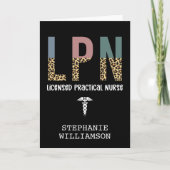 LPNライセンス実用ナース パーソナライズされた カード (正面)