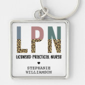 LPNライセンス実用ナース パーソナライズされた キーホルダー (正面)