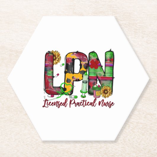 LPNライセンス実用ナース ペーパーコースター (正面)