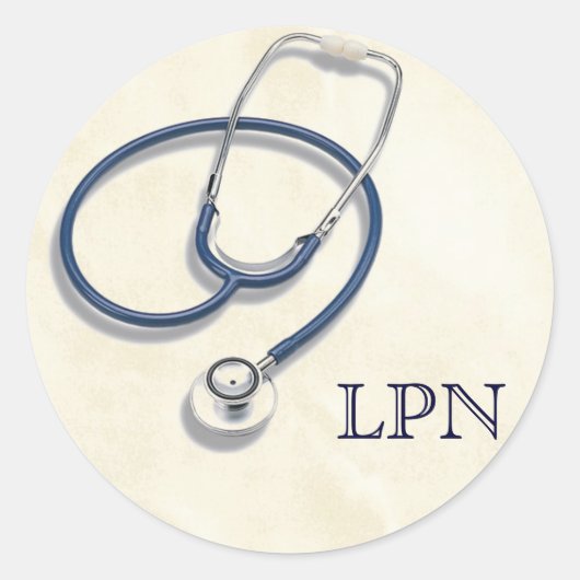 LPNライセンス実用ナース ラウンドシール (正面)