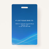 LPNライセンス実用ナース、ロゴ付き写真ID バッジ (裏面)