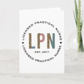 LPNライセンス実用ナースLeopard印刷 カード (正面)