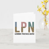 LPNライセンス実用ナースLPN卒業ギフト カード (黄色い花)