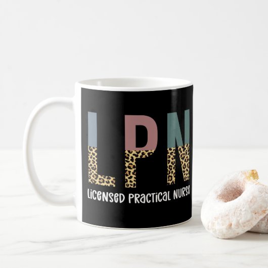 LPNライセンス実用ナースLPN卒業ギフト コーヒーマグカップ (ドーナツ)