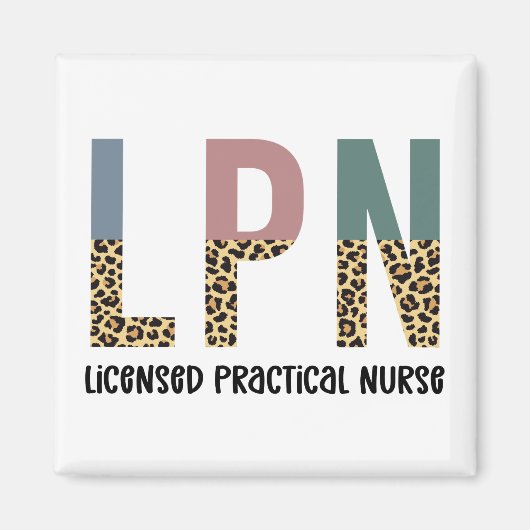 LPNライセンス実用ナースLPN卒業ギフト マグネット (正面)