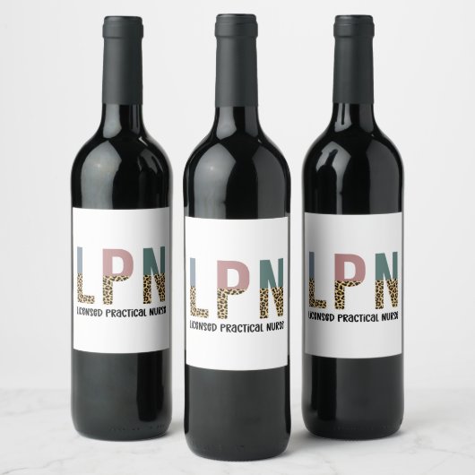 LPNライセンス実用ナースLPN卒業ギフト ワインラベル (ボトル)