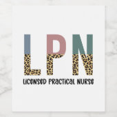LPNライセンス実用ナースLPN卒業ギフト ワインラベル (シングルラベル)