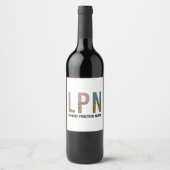 LPNライセンス実用ナースLPN卒業ギフト ワインラベル (正面)