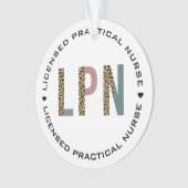 LPNライセンス実用パーソナライズされたナース オーナメント (正面)