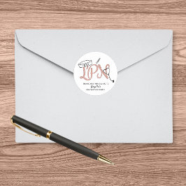 LPN卒業パーティ感謝していーお気に入り ラウンドシール