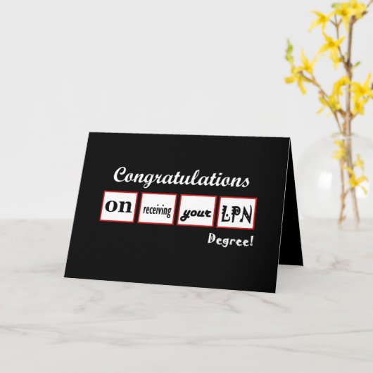 LPN度 – 名前をカスタムするおめでとう –  カード (黄色い花)