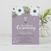 LPN看護師ピン式卒業式 アネモネ 招待状 (スタンド正面)