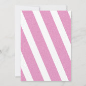 LPN看護師卒業 招待状 ホットピンクグリッター (裏面)