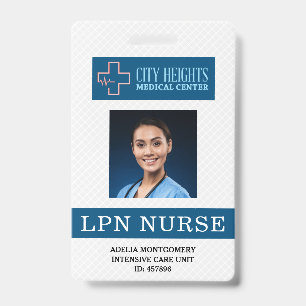 LPN ライセンスド・プラクティカル・ナース 名前 写真 ID ロゴ バッジ