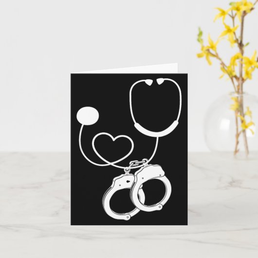 Lpn Correctional Nurse Nursing Stethoscope Officer カード (黄色い花)