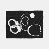 Lpn Correctional Nurse Nursing Stethoscope Officer フリースブランケット (正面(横))