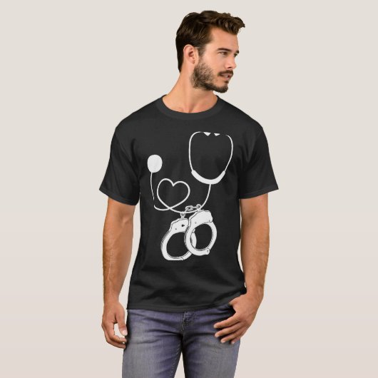 Lpn Correctional Nurse Nursing Stethoscope Officer Tシャツ (正面フル)