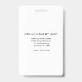 LPN（Licensed Practical Nurse、実務看護師）フォトIDバッジ バッジ (裏面)