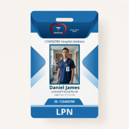 LPN Licensed Practical Nurse Photo Hospital Logo  バッジ