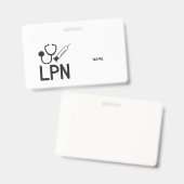 LPN Name Badge バッジ (正面＆裏面)