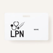 LPN Name Badge バッジ (正面)