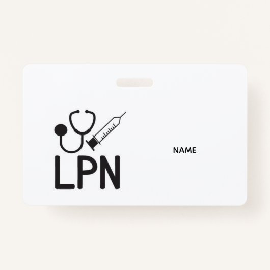 LPN Name Badge バッジ (正面)