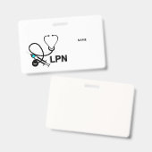 LPN Name Badge バッジ (正面＆裏面)
