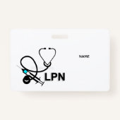 LPN Name Badge バッジ (正面)